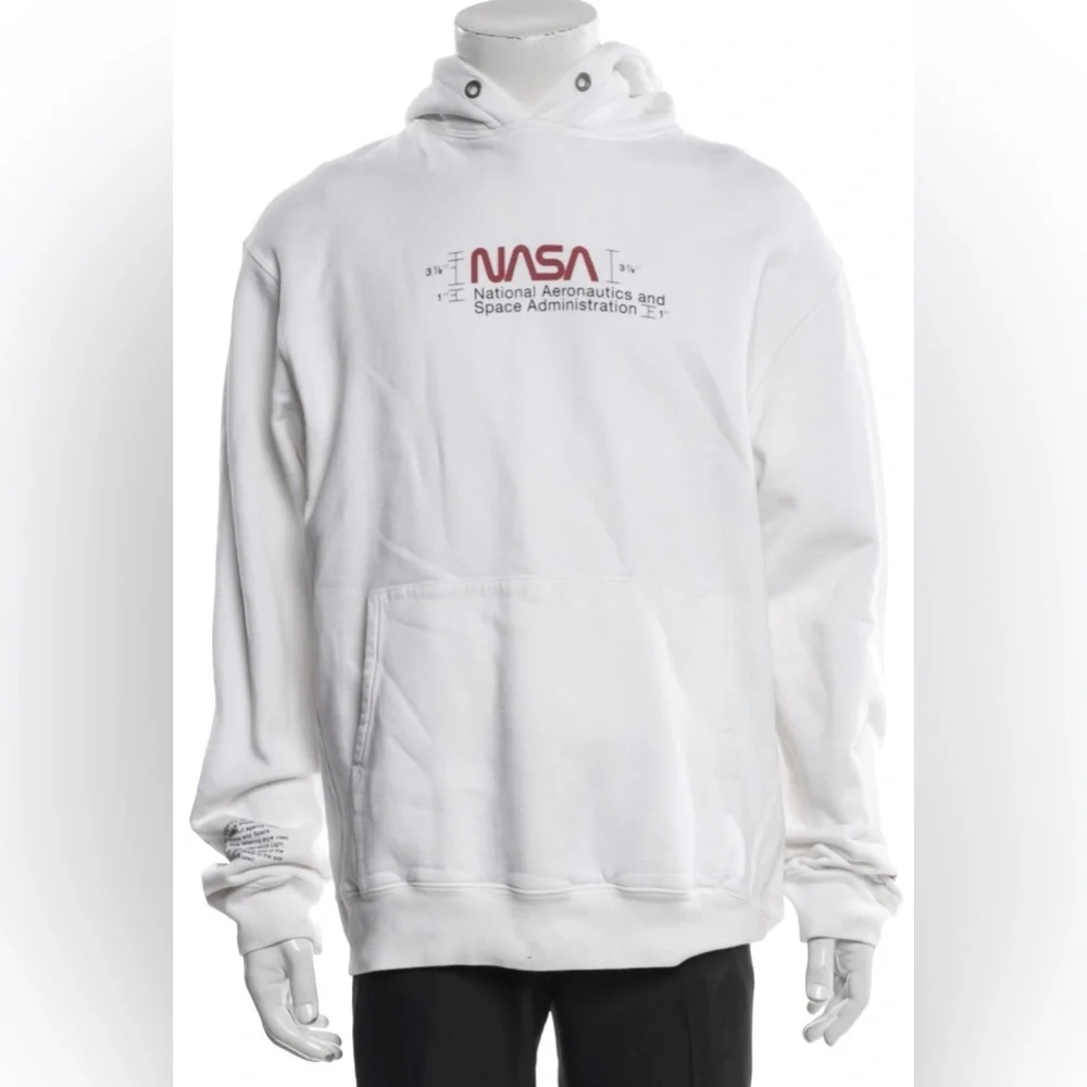 Men’s Heron Preston White NASA Hoody Size Small, EUC!!! Like New! - Picture 1 of 3